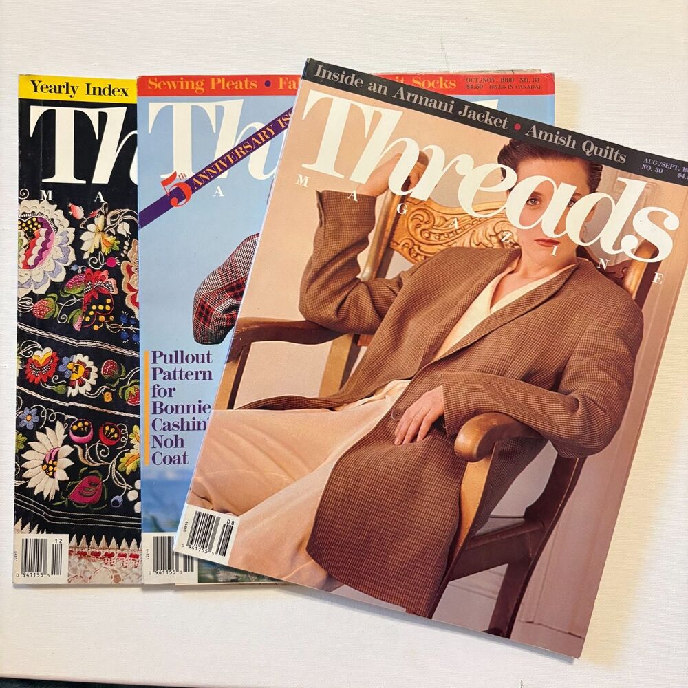 Threads Magazine 90/91 Sewing Machine Patterns Embroidery Teachables Amish Quilt